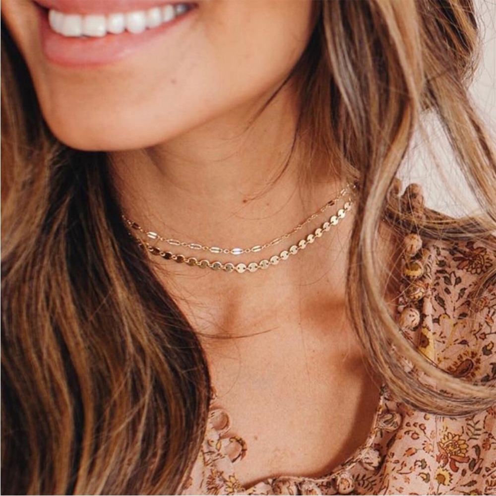 NEW • 14k Gold-Plated Boho Gold Choker Necklace 💎